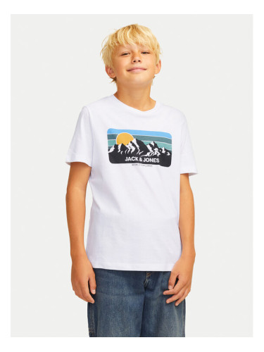 Jack&Jones Junior Тишърт Peak 12259433 Бял Standard Fit