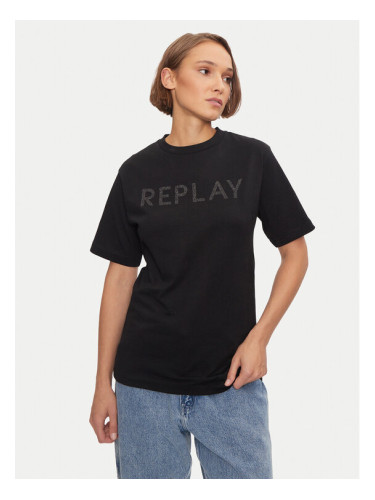 Replay Тишърт W3698R.000.23188P Черен Regular Fit