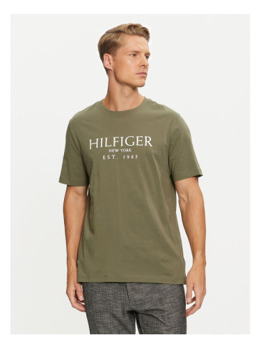 Tommy Hilfiger Тишърт MW0MW36499 Зелен Regular Fit