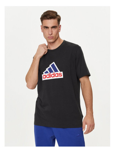 adidas Тишърт Future Icons Badge of Sport IS9596 Черен Loose Fit