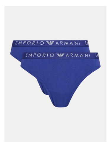 Emporio Armani Underwear Комплект 2 чифта бикини бразилиана 163337 4F227 07191 Син