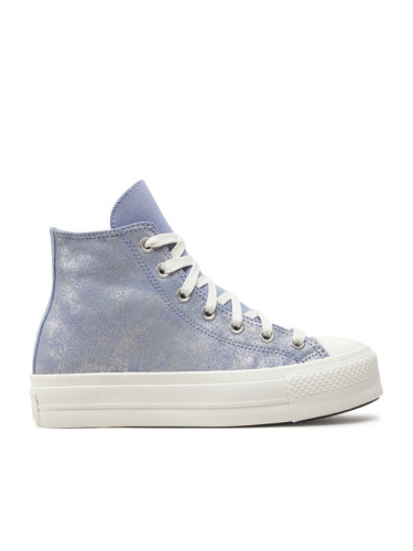 Converse Кецове Chuck Taylor All Star Lift Platform Suede Shimmer A11549C Виолетов