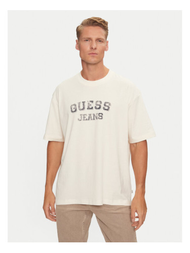 Guess Тишърт M4BI78 K8FQ4 Екрю Oversize