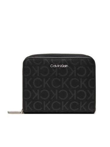 Calvin Klein Малък дамски портфейл Around Mono K60K612433 Черен