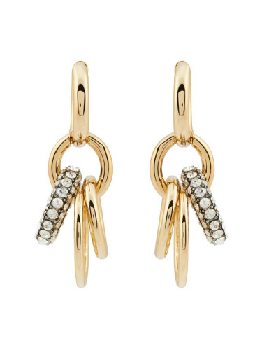 Tory Burch Обици Miller Pave Interlocking Earring 160179 Златист