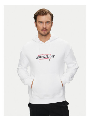 Guess Суитшърт M4YQ23 K9V31 Бял Classic Fit