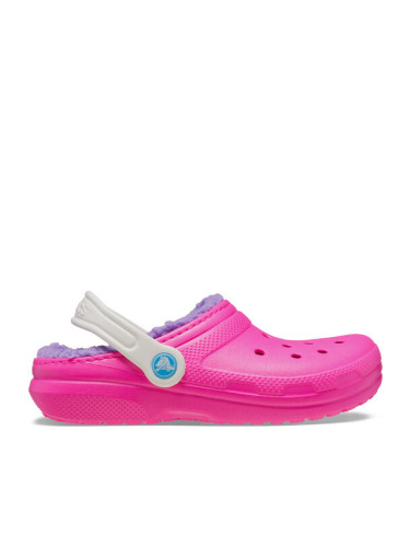 Crocs Чехли Classic Lined Clog Kids 207010 Розов