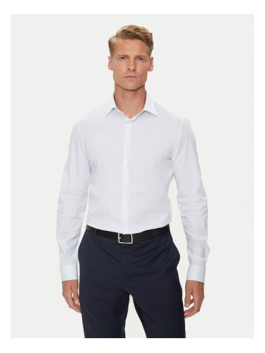 Calvin Klein Риза K10K113536 Бял Slim Fit