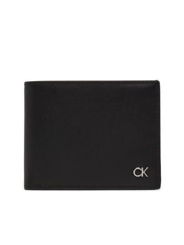 Calvin Klein Голям мъжки портфейл Metal Ck Bifold 5Cc K50K512294 Черен