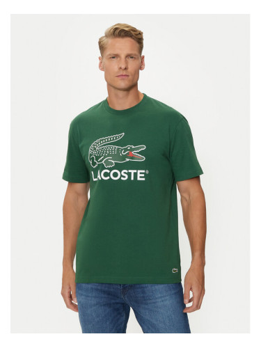 Lacoste Тишърт TH1285 Зелен Regular Fit