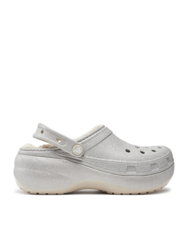 Crocs Чехли Classic Platform Glitter Lined Clog W 210413 Черен