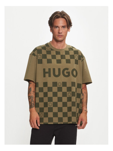 Hugo Тишърт Narliparo 50517942 Зелен Loose Fit