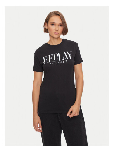 Replay Тишърт W3566R.000.20994 Черен Regular Fit