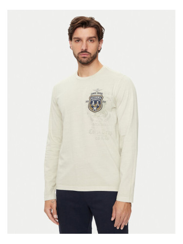 Aeronautica Militare Тениска с дълъг ръкав 242TS2300J652 Бежов Regular Fit