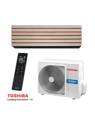 Инверторен климатик Toshiba Super Daiseikai 10 WOOD RAS-B13S4KVDG-E / RAS-13S4AVPG-E