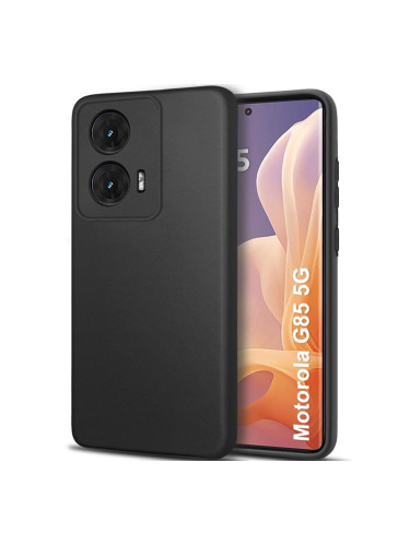 Силиконов кейс iPaky матиран, За Motorola Moto G85, Черен