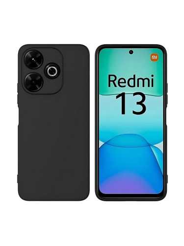 Силиконов кейс iPaky матиран, За Xiaomi Redmi 13, Черен