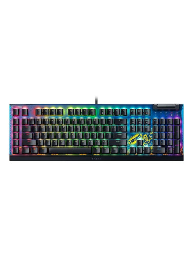  Механична клавиатура Razer - BlackWidow V4 X Fortnite Ed., Yellow Switch, синя/черна