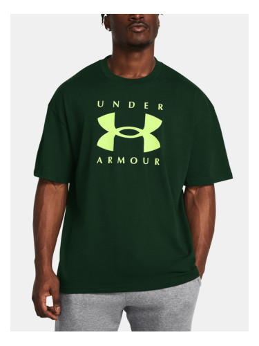 Under Armour UA M HW OS Branded SS T-shirt Zelen