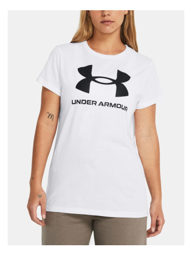 Under Armour UA W Sportstyle Logo SS T-shirt Byal