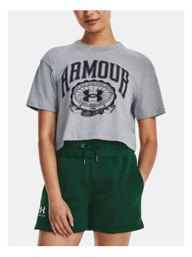 Under Armour UA Collegiate Crest Crop SS T-shirt Siv