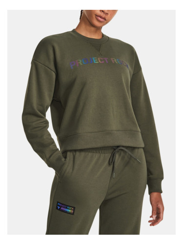 Under Armour Project Rock HW Leg Day Crew Sweatshirt Zelen