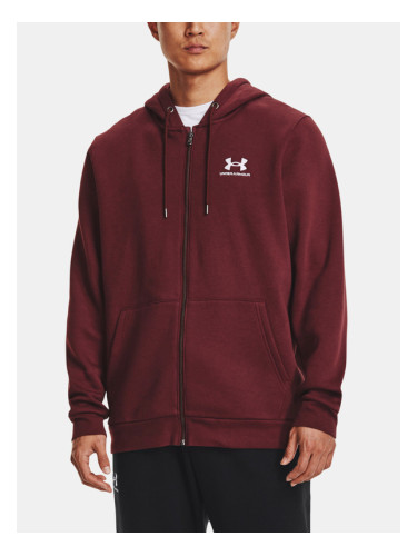 Under Armour UA Essential Fleece FZ Hood Sweatshirt Cherven