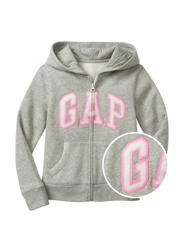 GAP Logo zip hoodie Sweatshirt Siv