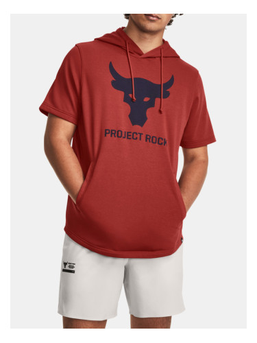 Under Armour Project Rock Terry SS HD Sweatshirt Cherven