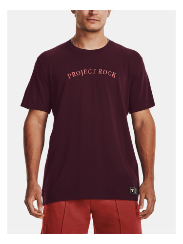 Under Armour Project Rock Crest HW T-shirt Cherven