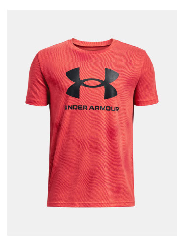 Under Armour UA Sportstyle Logo Aop SS Тениска детски Cherven