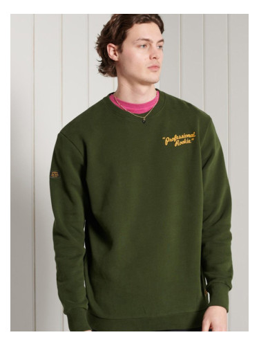 SuperDry Workwear Crew Neck Sweatshirt Zelen