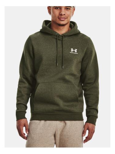 Under Armour UA Essential Fleece Hoodie Sweatshirt Zelen