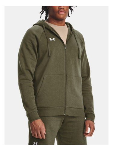 Under Armour UA Rival Fleece FZ Hoodie Sweatshirt Zelen