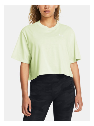 Under Armour UA Boxy Crop Logo SS T-shirt Zelen