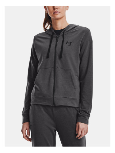 Under Armour Rival Terry FZ Hoodie Sweatshirt Siv