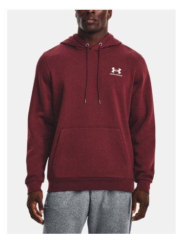 Under Armour UA Essential Fleece Hoodie Sweatshirt Cherven