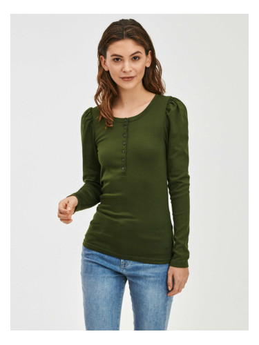 GAP Modern Henley T-shirt Zelen