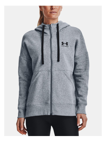 Under Armour RIVAL FLEECE FZ HOODIE Sweatshirt Siv