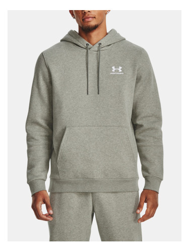 Under Armour UA Essential Fleece Hoodie Sweatshirt Siv