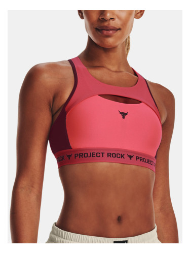 Under Armour UA Project Rock Crsbck Nov Cпортен Сутиен Cherven