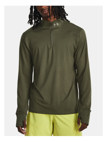 Under Armour Qualifier Run 1/4 ZIP T-shirt Zelen