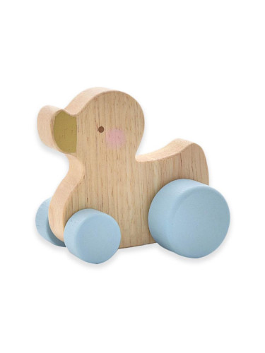 Дървена Играчка с Колела "Синьо Пате" 12+ мес.
