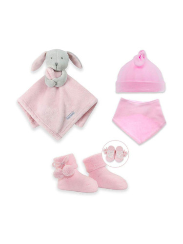 Подарък за Новородено Бебе Момиче "Розово Зайче"