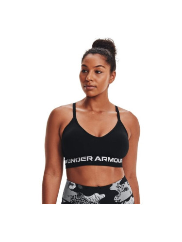 Under Armour SEAMLESS LOW LONG BRA Спортно  бюстие, черно, размер