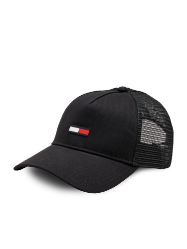 Шапка с козирка Tommy Jeans Tjm Elongated Flag Trucker Cap AM0AM12425 Черен