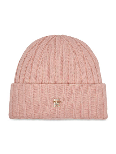 Шапка Tommy Hilfiger Essential Chic Beanie AW0AW15779 Розов