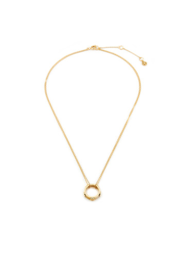 Колие Tory Burch Miller Stud Circle Pendant 160172 Златист