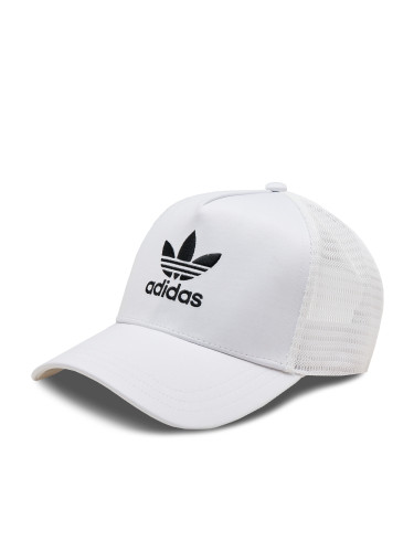 Шапка с козирка adidas adicolor IS3015 Бял