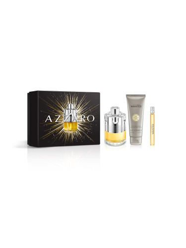 Azzaro Wanted Подаръчен комплект EDT 100 ml + EDT 10 ml + шампоан за коса и тяло 75 ml